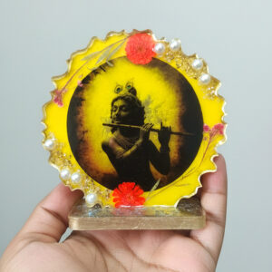 Radiant Krishna Resin Frame Coaster
